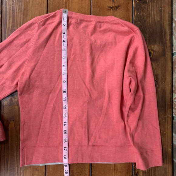 Boden Petal Pink Crewneck Button Front Women's US 6 3/4 Sleeve Cardigan Pastel - Picture 7 of 10